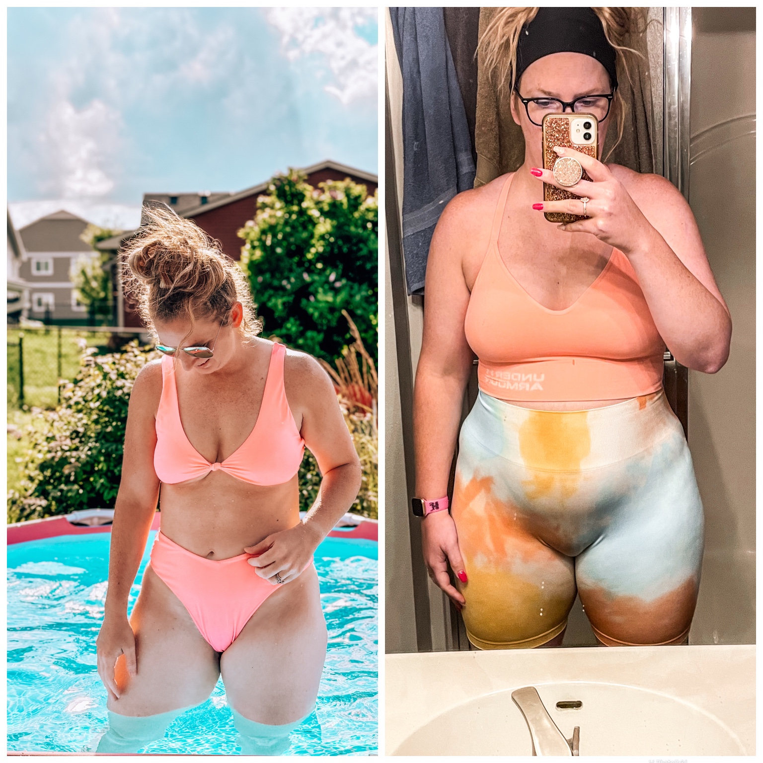 Before and after personal transformation